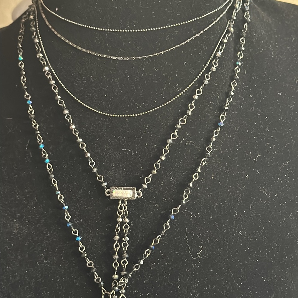 Exquisite Multi Chain Layered With Long Crystal A… - image 7